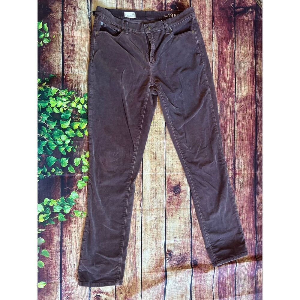 Gap 1969 Straight Leg Corduroy Brown Pant Size 30